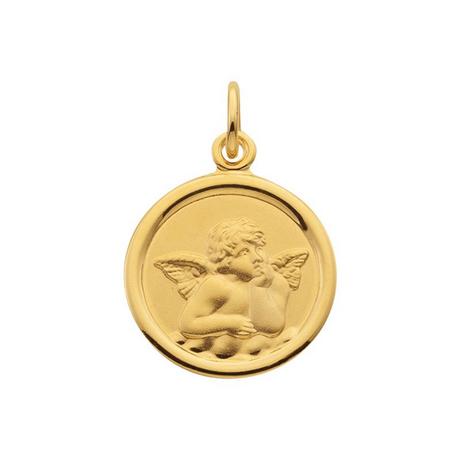 MUAU Schmuck  Pendentif ange gardien or jaune 750, 19x14mm 