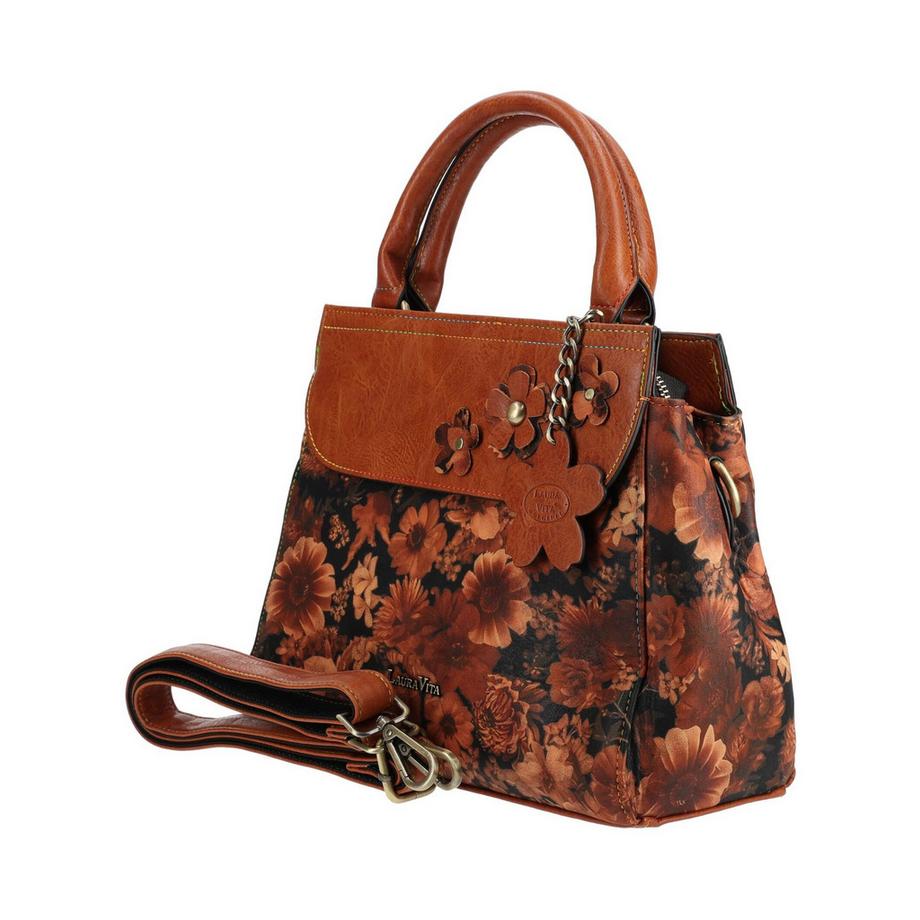 Laura Vita Sac à main à motif floral avec poignée supérieure  