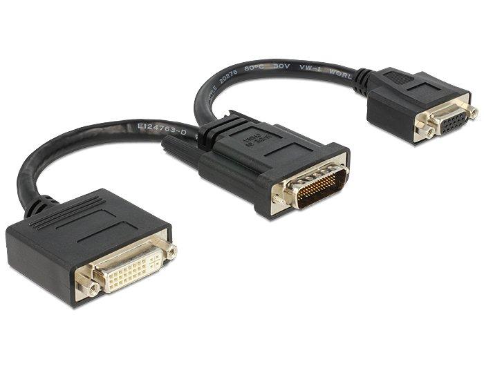 DeLock  DeLOCK 65555 câble vidéo et adaptateur 0,2 m DMS DVI-I Noir 