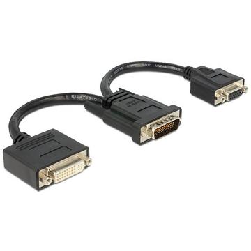 DeLOCK 65555 câble vidéo et adaptateur 0,2 m DMS DVI-I Noir