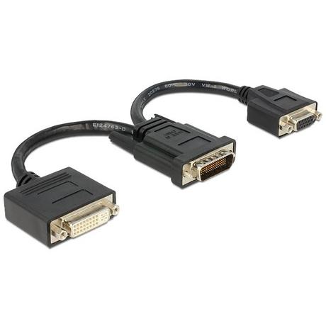 DeLock  DeLOCK 65555 câble vidéo et adaptateur 0,2 m DMS DVI-I Noir 