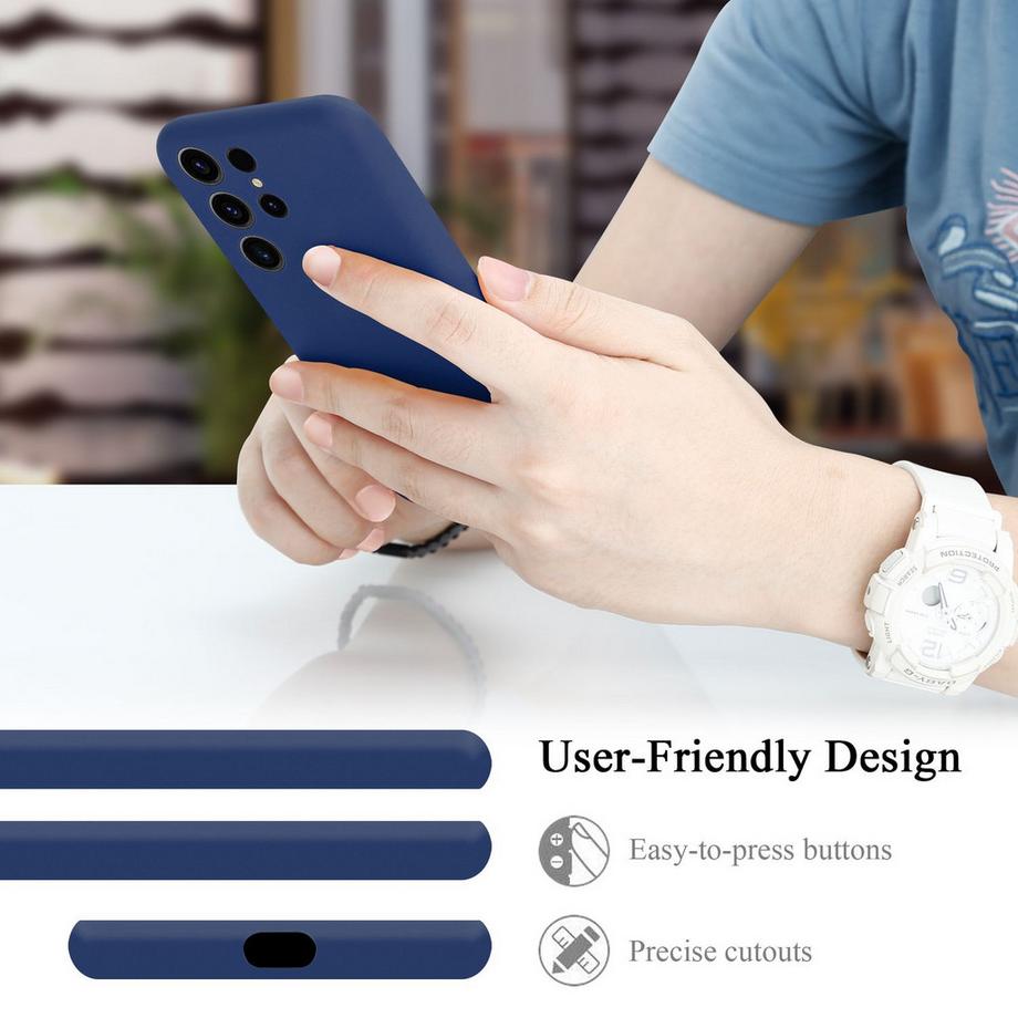 Cadorabo  Hülle für Samsung Galaxy S23 ULTRA in LIQUID BLAU - Schutzhülle aus flexiblem TPU Silikon 