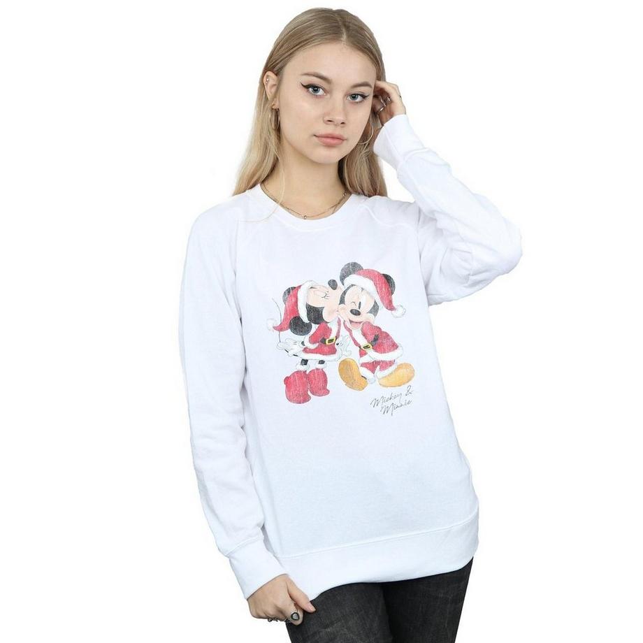 Disney Mickey e Minnie Felpa Bacio di Natale  