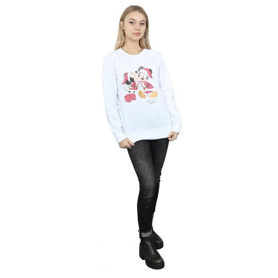 Disney Mickey e Minnie Felpa Bacio di Natale  
