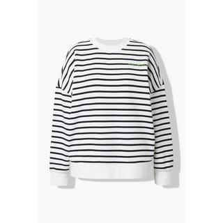 Studio Untold Sweat-shirt Oversize Rayé avec Message  