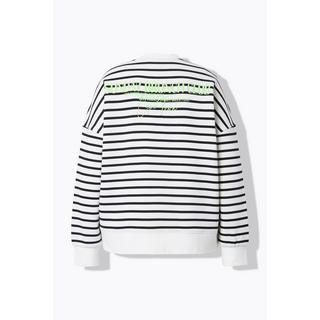 Studio Untold Sweat-shirt Oversize Rayé avec Message  