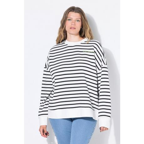 Studio Untold Sweat-shirt Oversize Rayé avec Message  