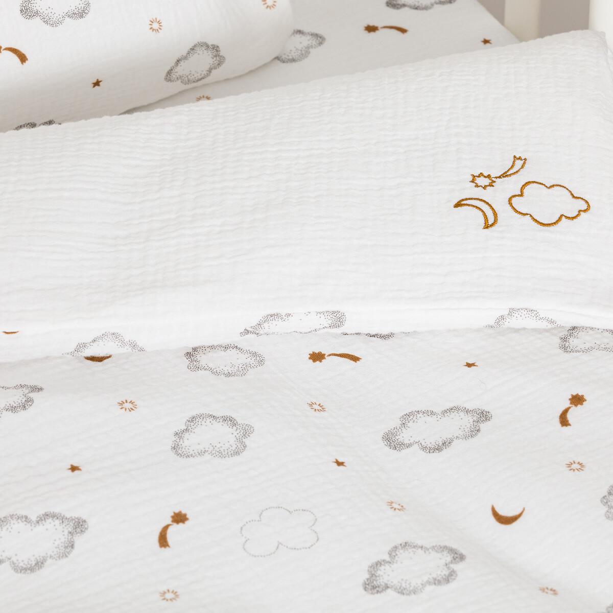 La Redoute Intérieurs Nieva Wolken und Sternschnuppen Bettdeckenbezug  