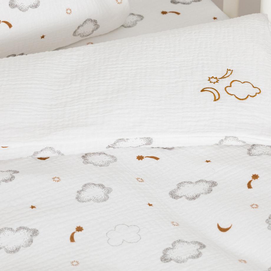 La Redoute Intérieurs Nieva Nuages et Étoiles Filantes Housse de Couette  