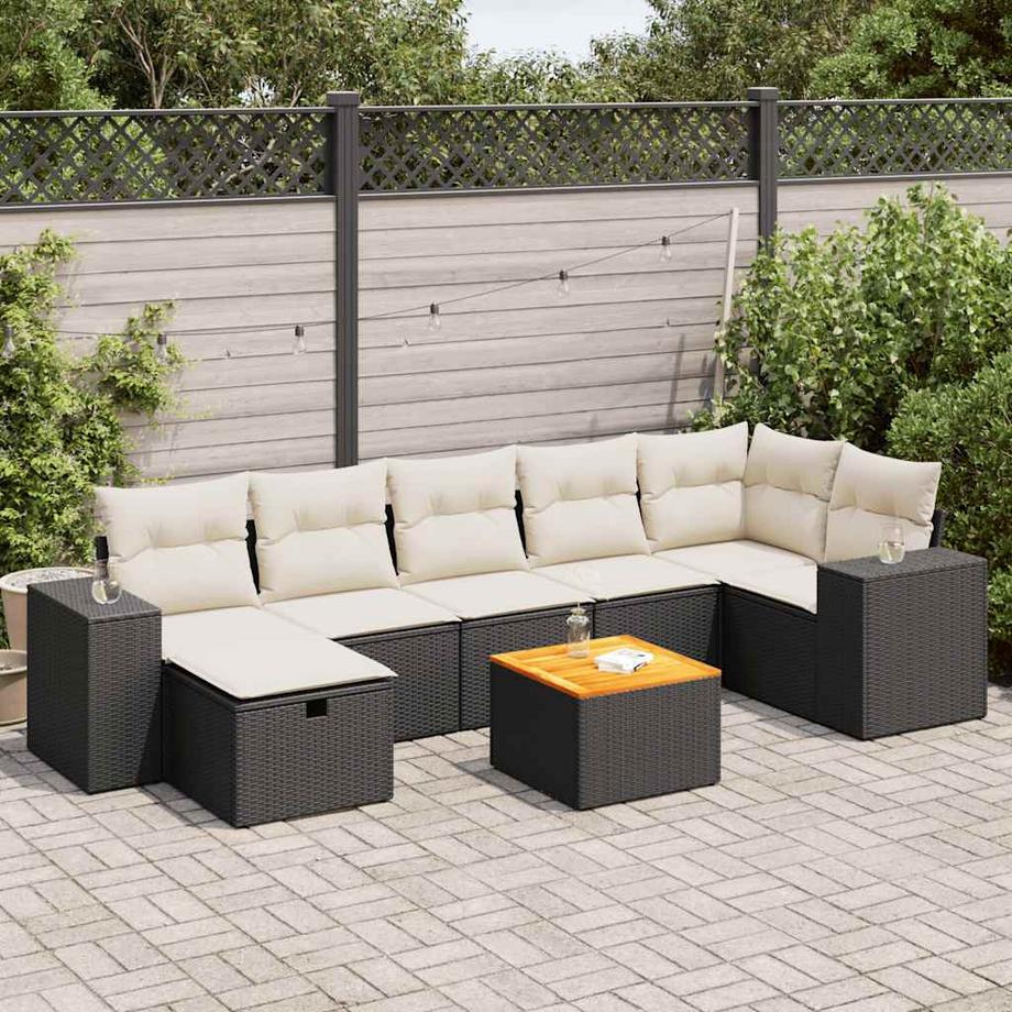 VidaXL set di divani da giardino Polirattan  