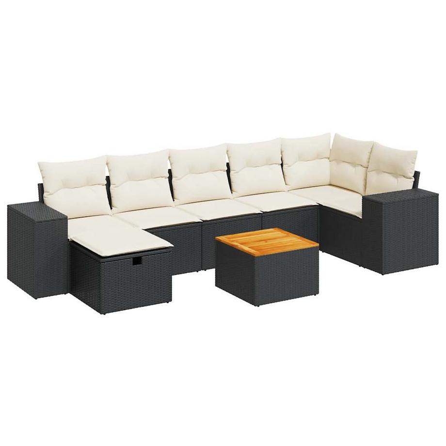 set di divani da giardino Polirattan