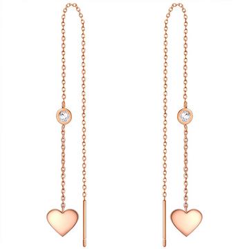 Femme Boucles d´oreilles en acier inoxydable Coeur