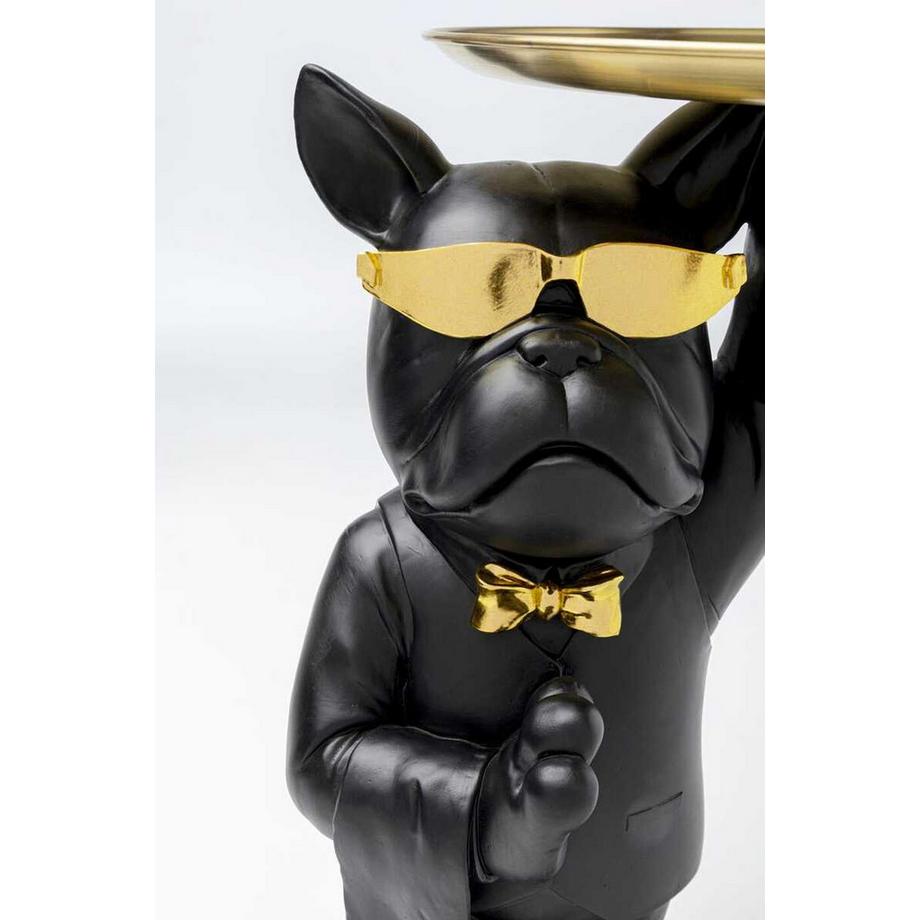 KARE Design Beistelltisch Cool Bulldog Tray Schwarz 34x55  