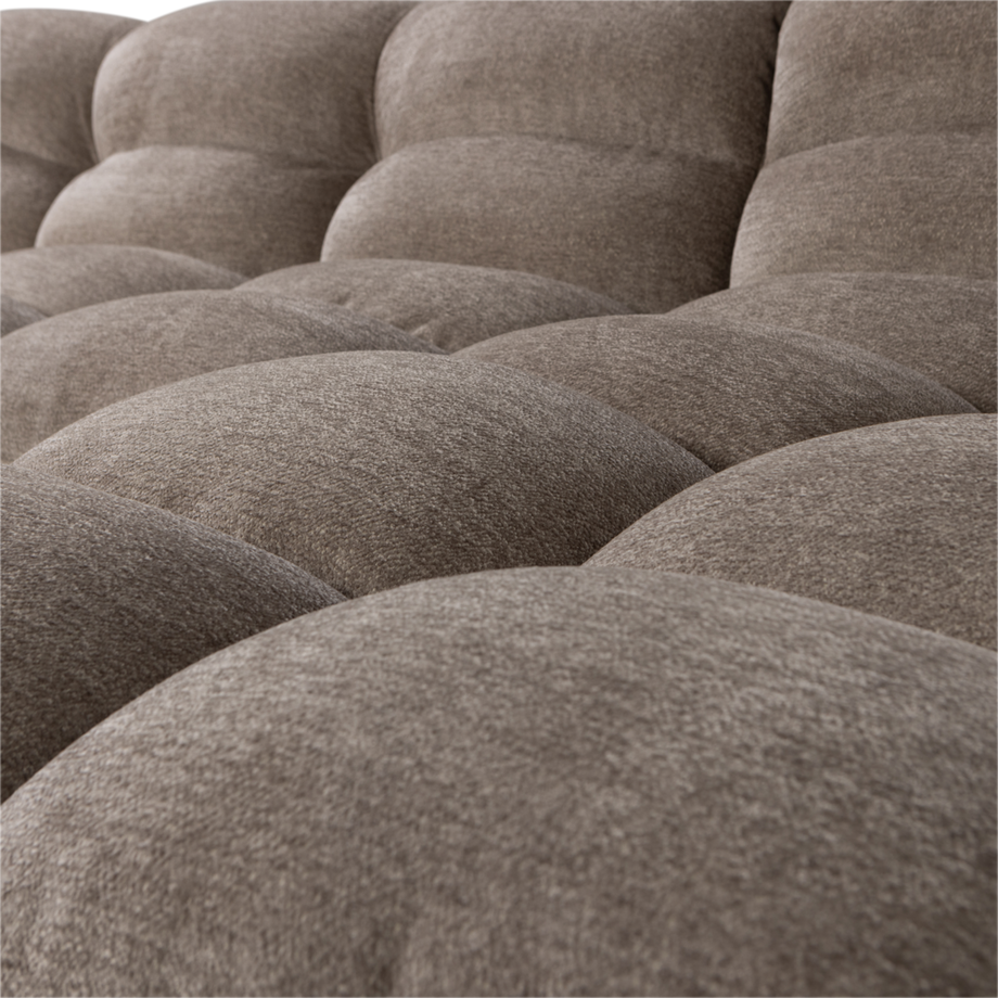 mutoni Canapé d'angle Tibas Longchair à droite Tissu sable 280x165  