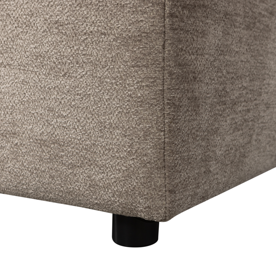 mutoni Canapé d'angle Tibas Longchair à droite Tissu sable 280x165  