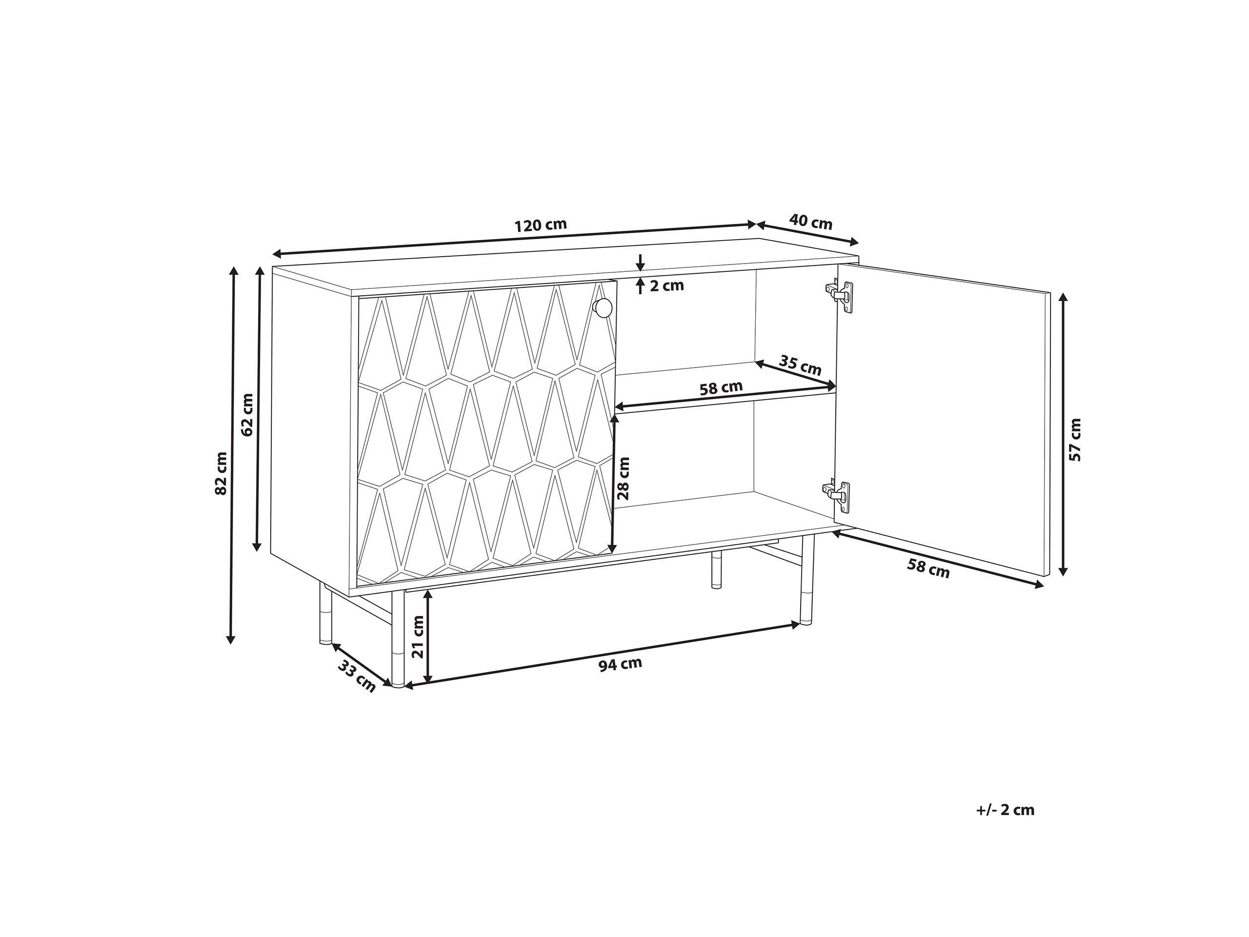 Beliani Commode en MDF Rétro ADANTE  