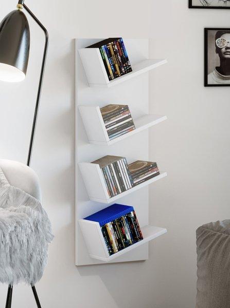 VCM Holzregal hängend | platzsparendes Regal | Maße: H. 90 x B. 33 x T. 16 cm | Elegantes Regal hängend | Aufbewahrungsregal | Bücherregal | Wandboard -  