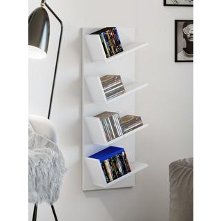 VCM Holzregal hängend | platzsparendes Regal | Maße: H. 90 x B. 33 x T. 16 cm | Elegantes Regal hängend | Aufbewahrungsregal | Bücherregal | Wandboard -  