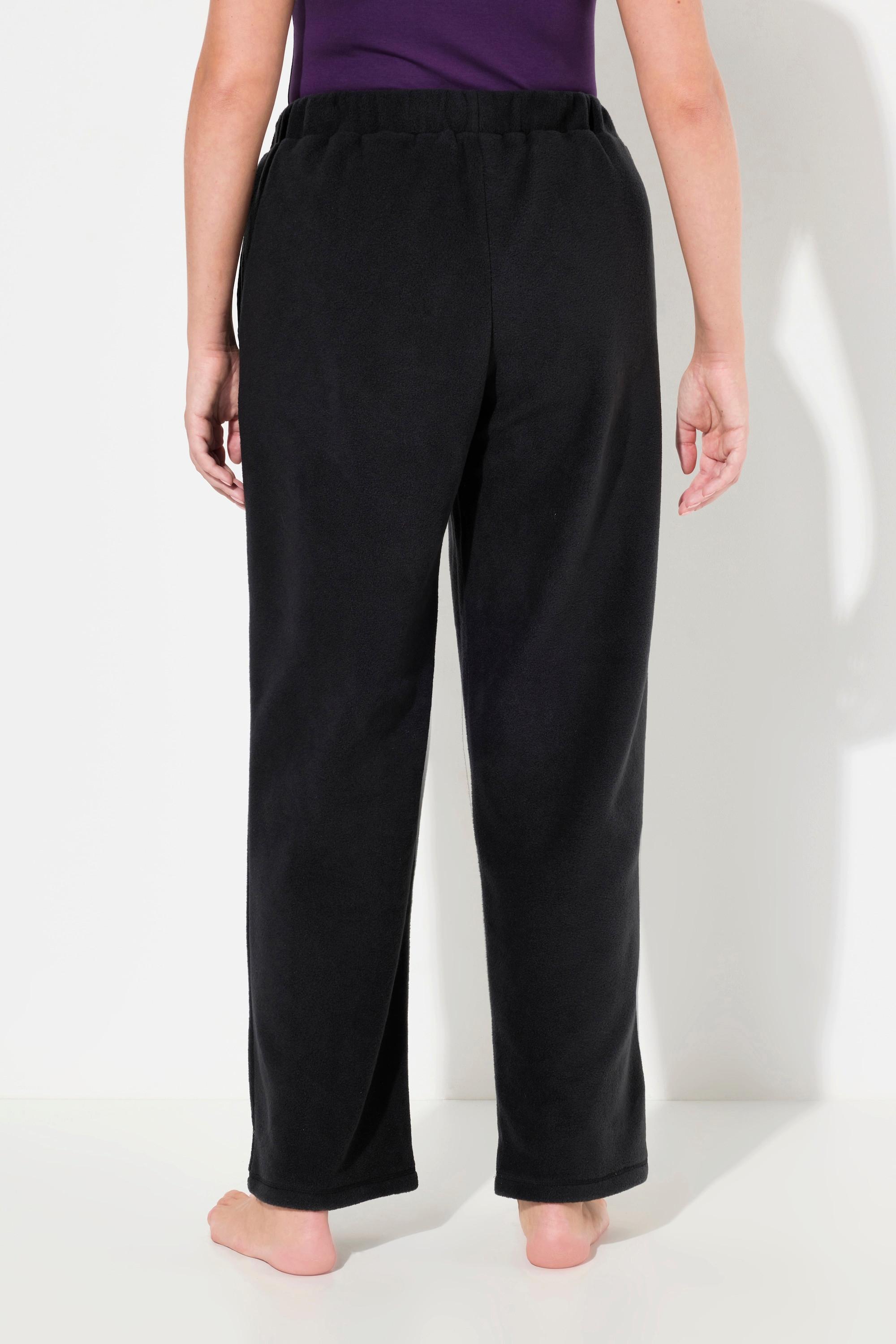 Ulla Popken Pantalon d'intérieur Polaire Jambe Droite Taille Élastique  