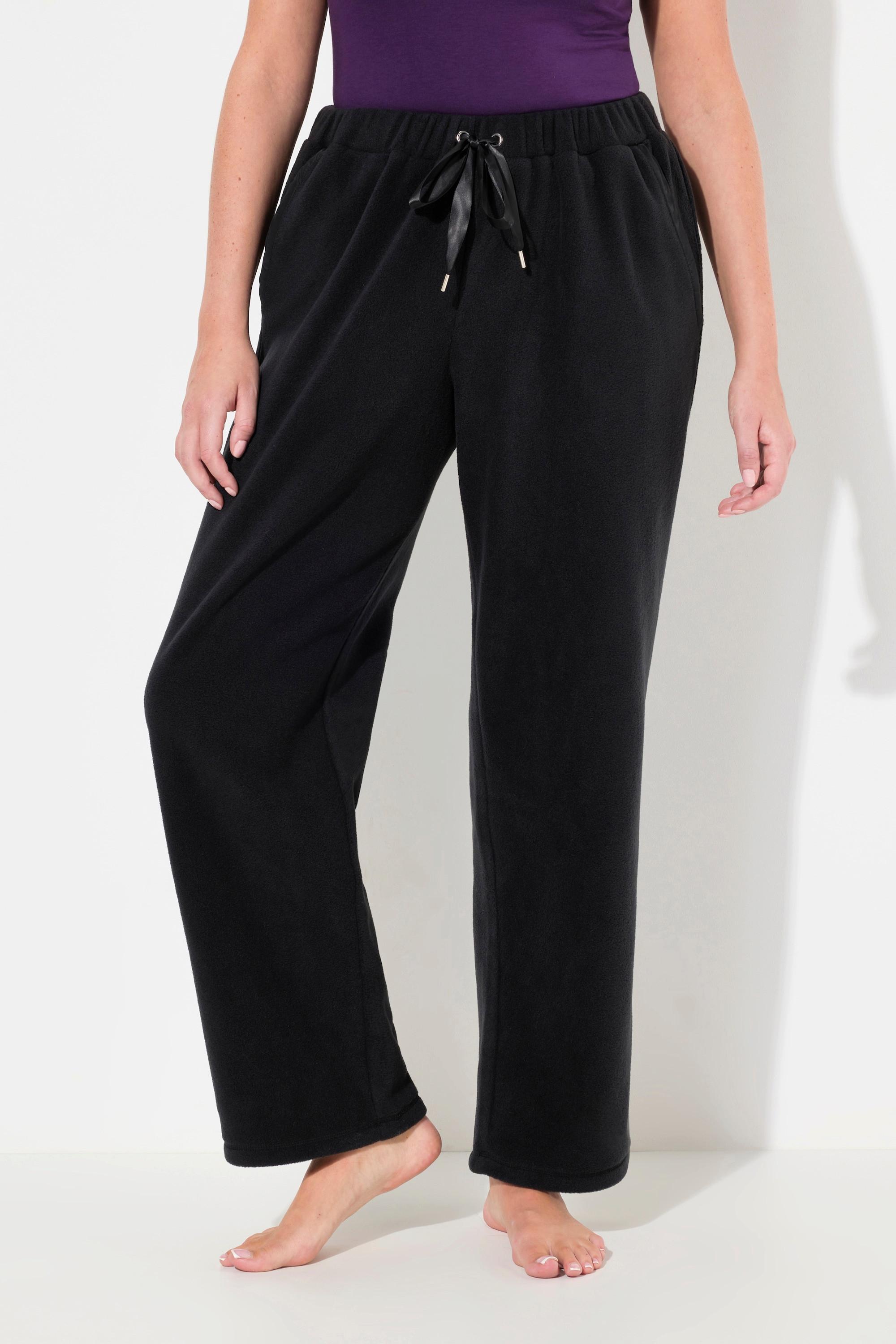 Ulla Popken Pantalon d'intérieur Polaire Jambe Droite Taille Élastique  