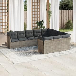 VidaXL set divano da giardino Polirattan  