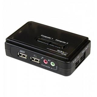 STARTECH  StarTech.com Switch KVM a 2 porte VGA USB con audio e cavi - Commutatore VGA USB a doppia porta 