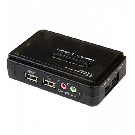 STARTECH  StarTech.com Switch KVM a 2 porte VGA USB con audio e cavi - Commutatore VGA USB a doppia porta 