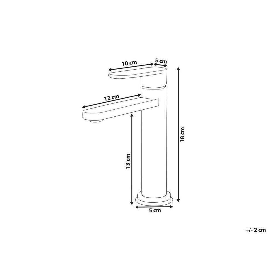 Beliani Rubinetteria per lavabo en Ottone  COLHUE  