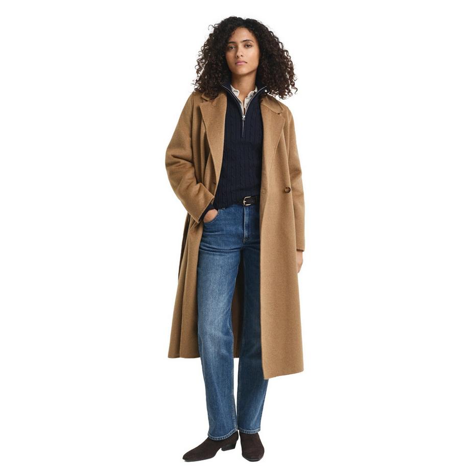GANT Strickpullover  1er Pack Figurbetont-STRETCH COTTON CABLE HALF-ZIP  