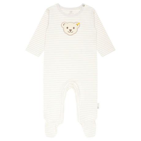 Steiff Bequem sitzender gestreifter Strampler  