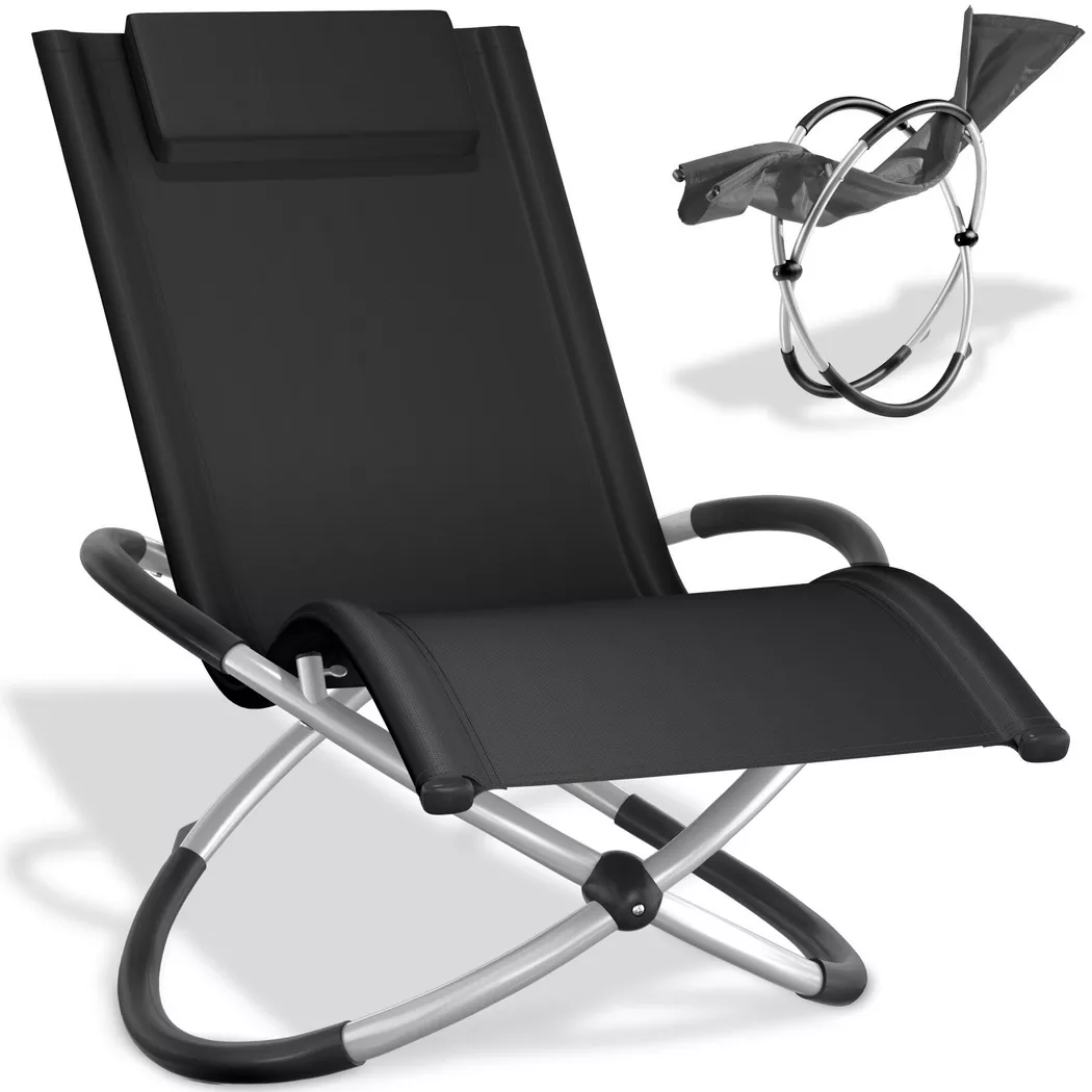 tectake® Sonnenliege, mit Textilene, Belastbarkeit 150 kg, 150 x 73 x 93 cm