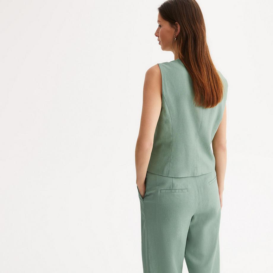 La Redoute Collections Gilet sans manches boutonné  