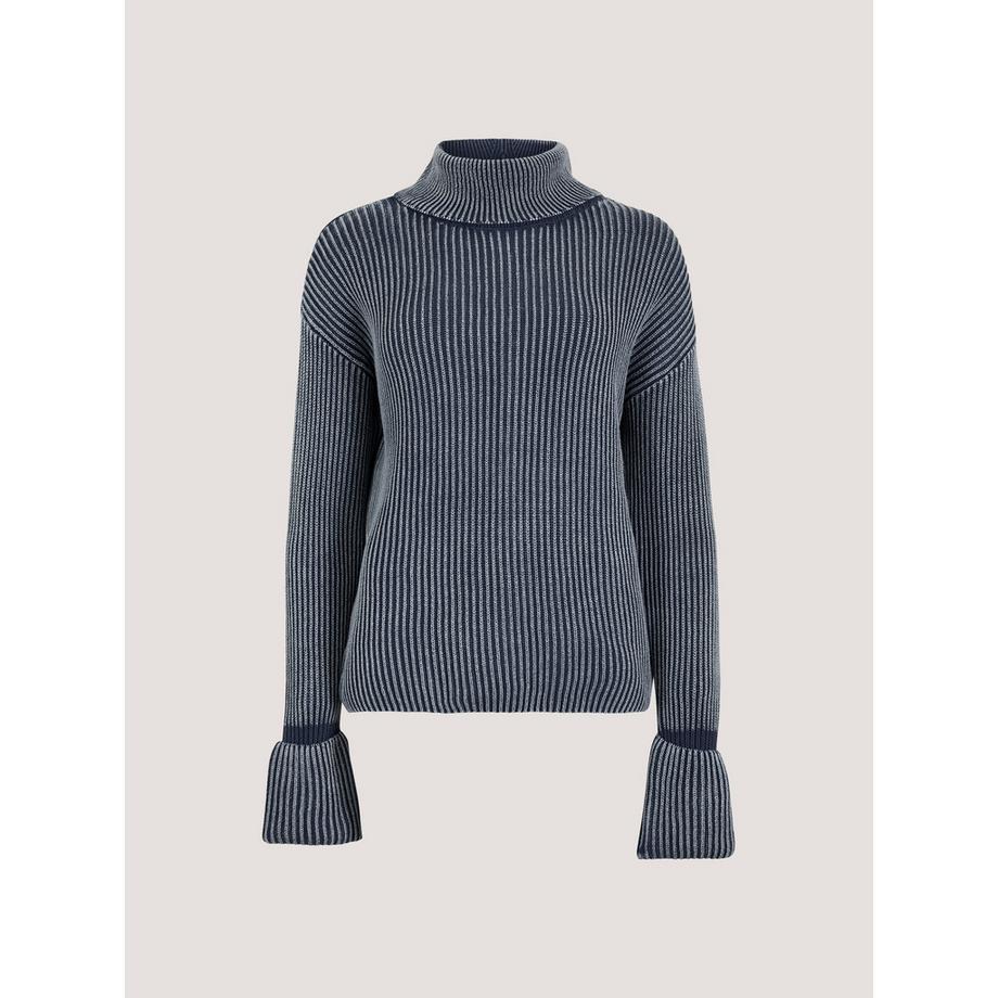 APRICOT Maglione dolcevita in maglia a costine stonewashed  