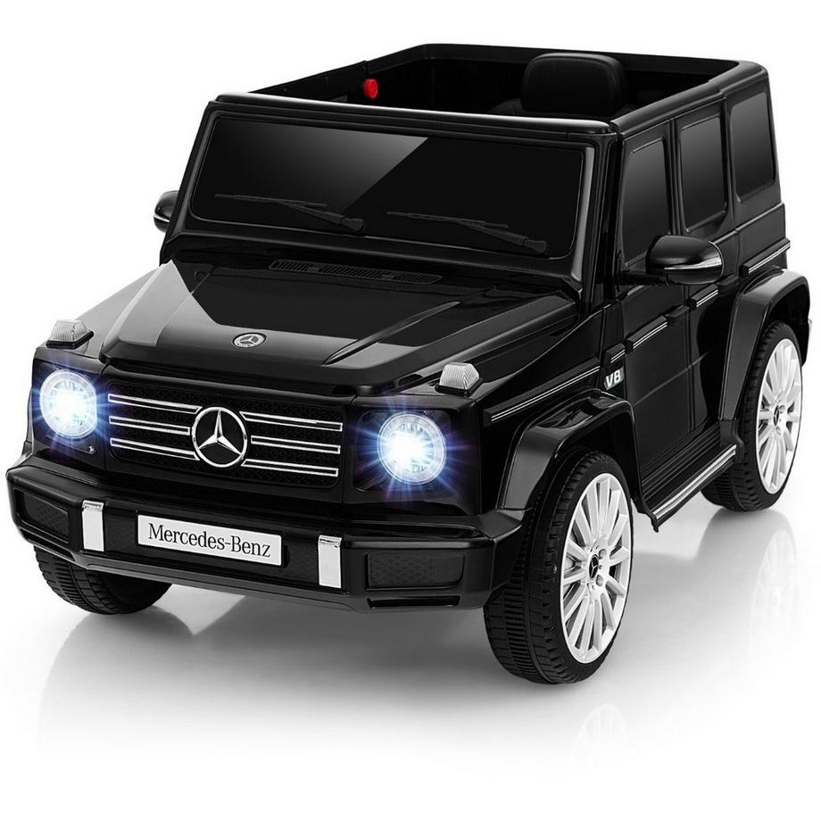 B2X  Elektroauto für Kinder Mercedes Benz G500 Kinderauto Elektro mit Fernsteuerung Schwarz 