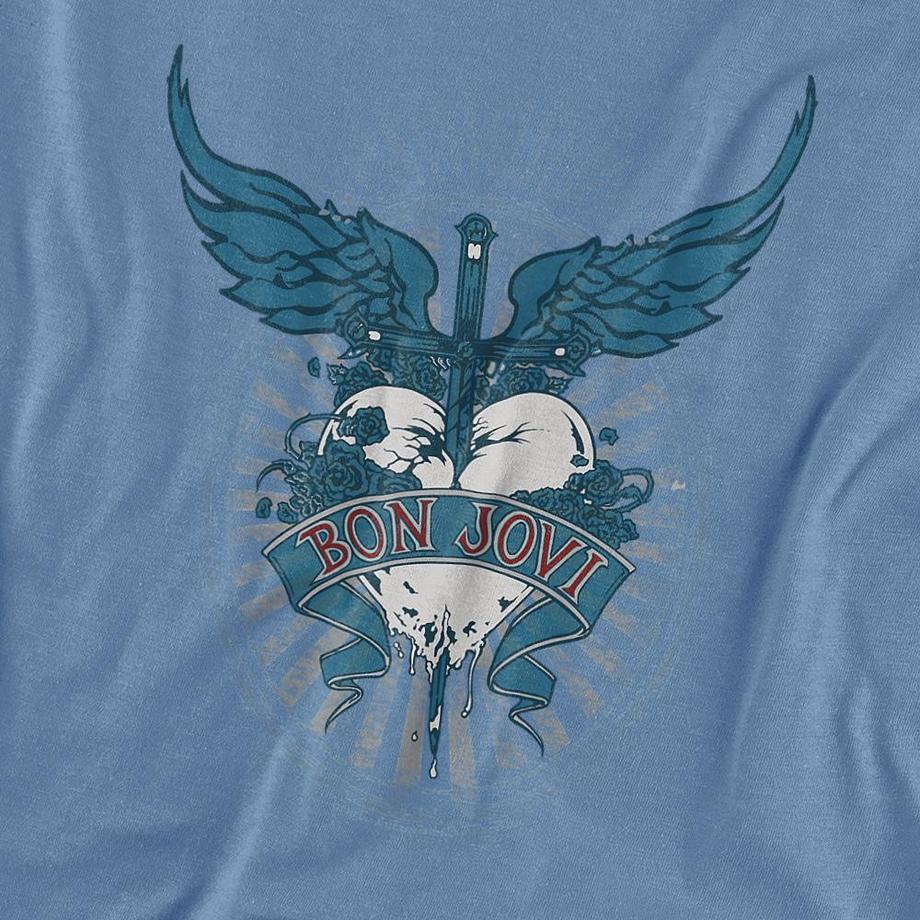 Bon Jovi  T-ShirtMotiftyle Cœur Ailé 