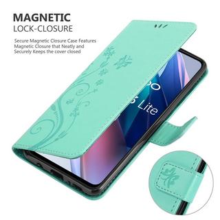 Cadorabo  Hülle für Oppo FIND X3 LITE Blumen Design Magnetverschluss 