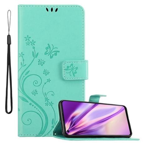 Cadorabo  Housse compatible avec Oppo FIND X3 LITE - Coque de protection au design floral avec fermeture magnétique, fonction de support et emplacements pour cartes 