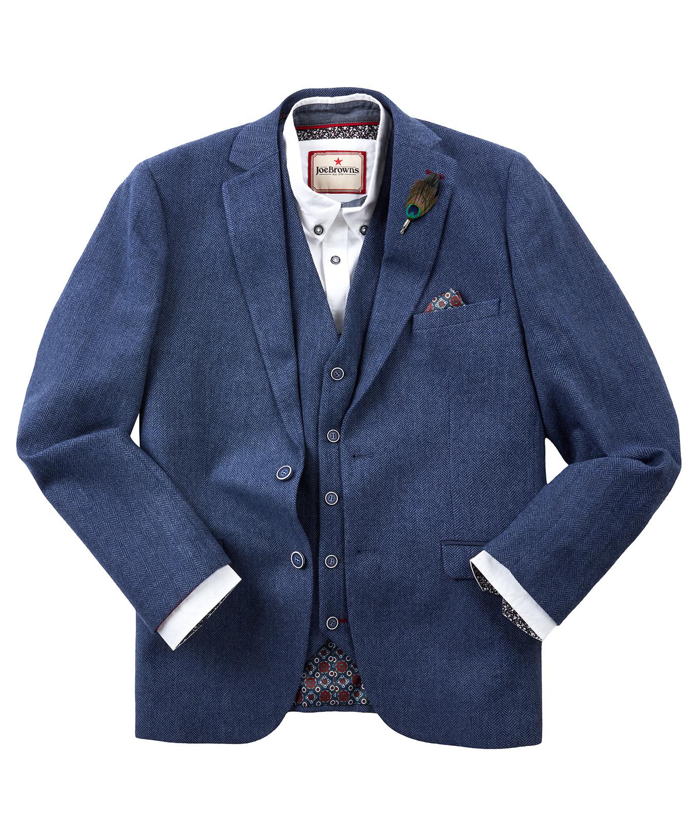 Joe Browns  Blazer Chevrons Bleu Marine Coupe Regular 