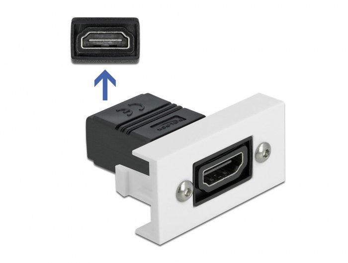 DeLock  Easy 45 HDMI Modul gerade 22.5 x 45 mm HDMI - HDMI 