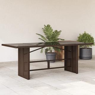 VidaXL Table de jardin rotin synthétique  