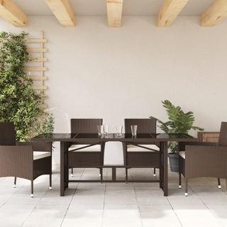 VidaXL Table de jardin rotin synthétique  