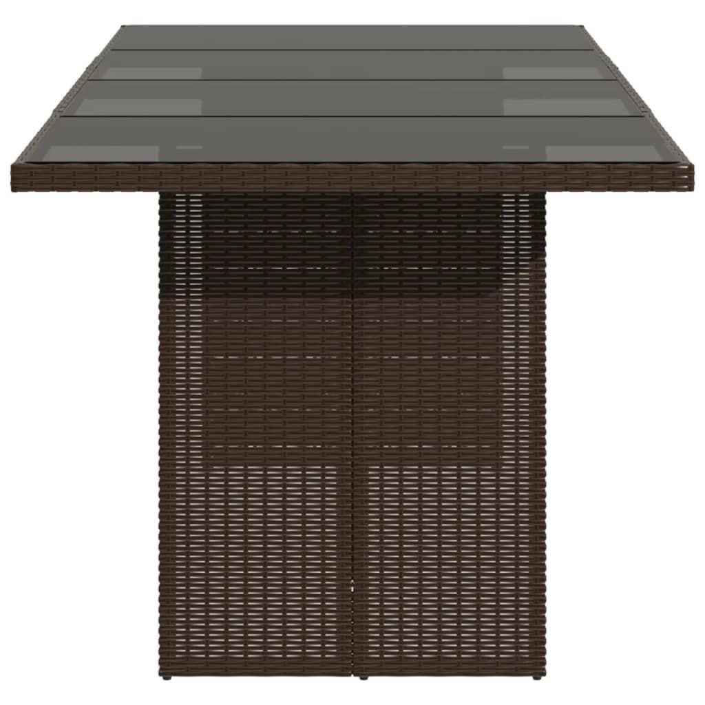 VidaXL Table de jardin rotin synthétique  