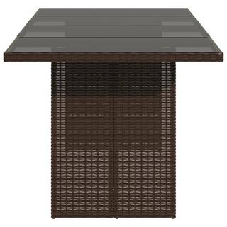 VidaXL Table de jardin rotin synthétique  