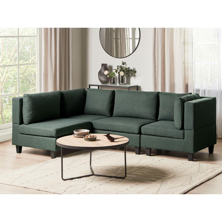 Beliani Canapé d'angle en Tissu  UNSTAD  