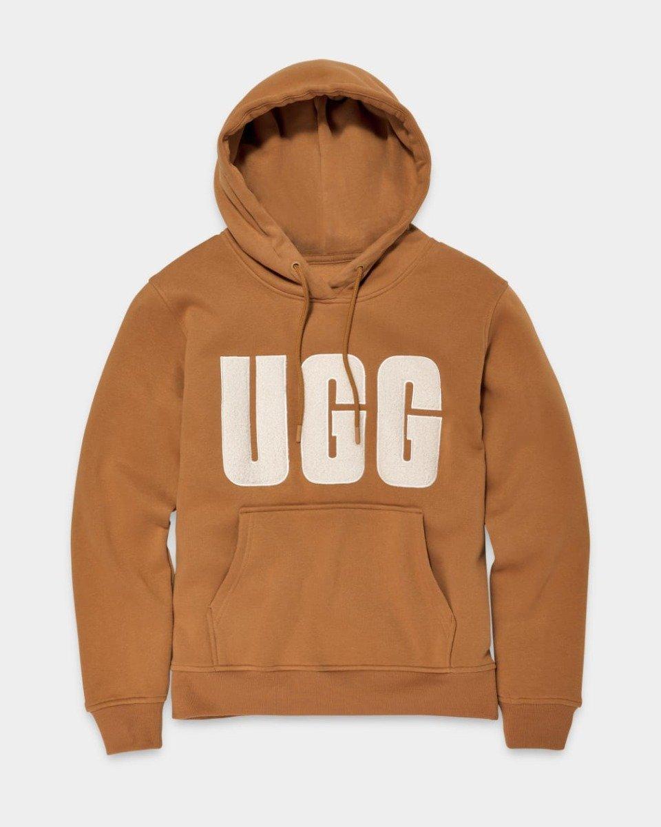 UGG  W REY UGGFLUFF LOGO HOODIE-S 