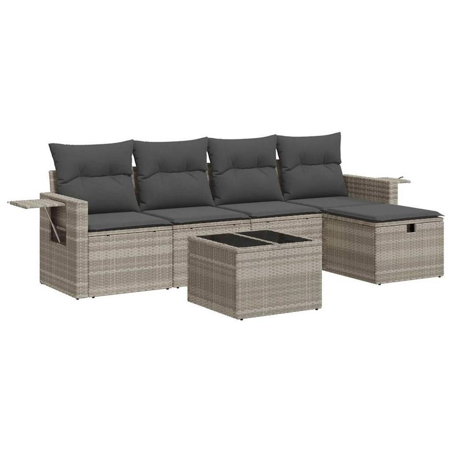 set di divani da giardino Polirattan
