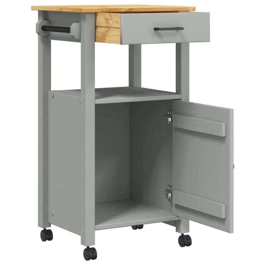 VidaXL carrello da cucina Legno di pino  