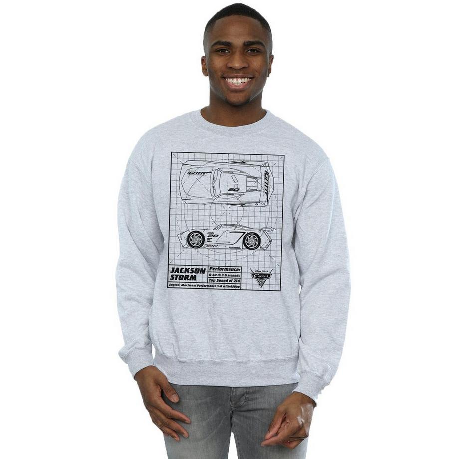 Disney Cars Jackson Storm Blueprint Sweatshirt  