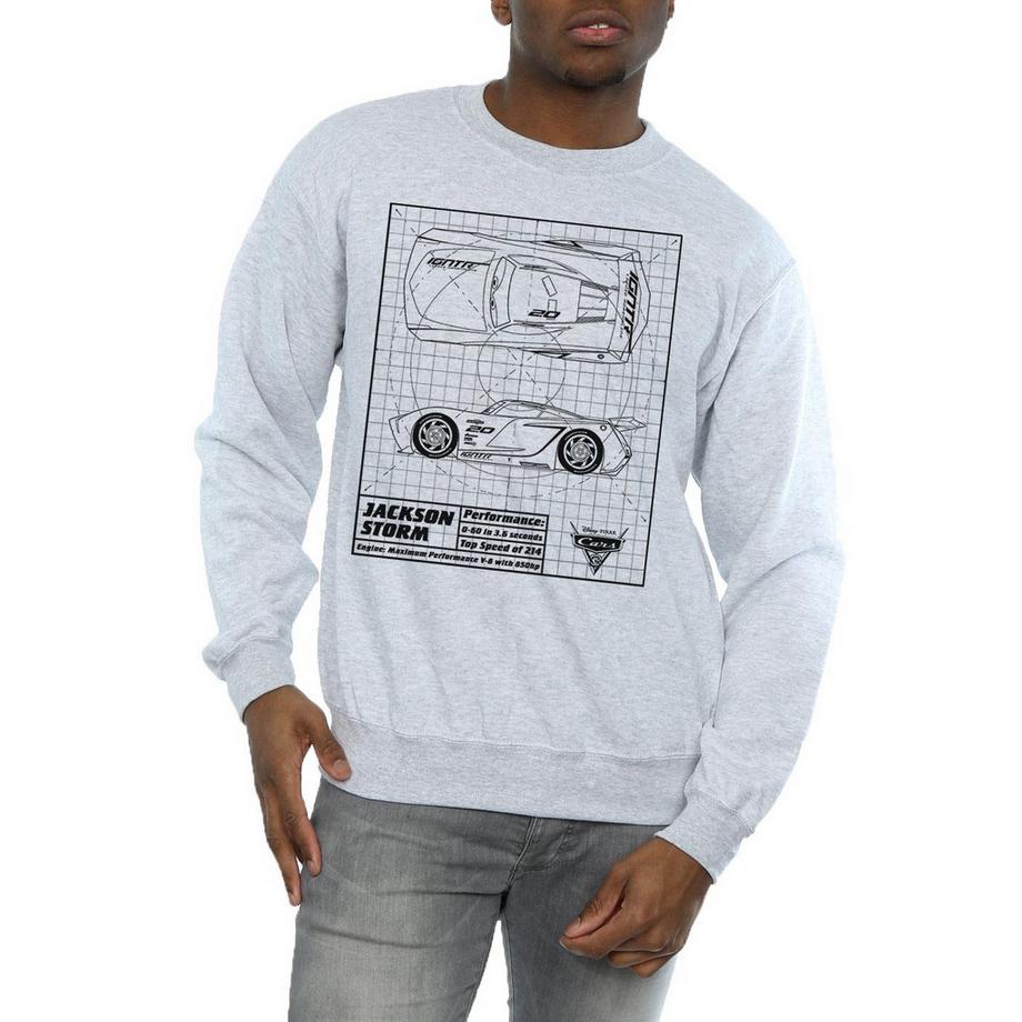 Disney Cars Jackson Storm Blueprint Sweatshirt  