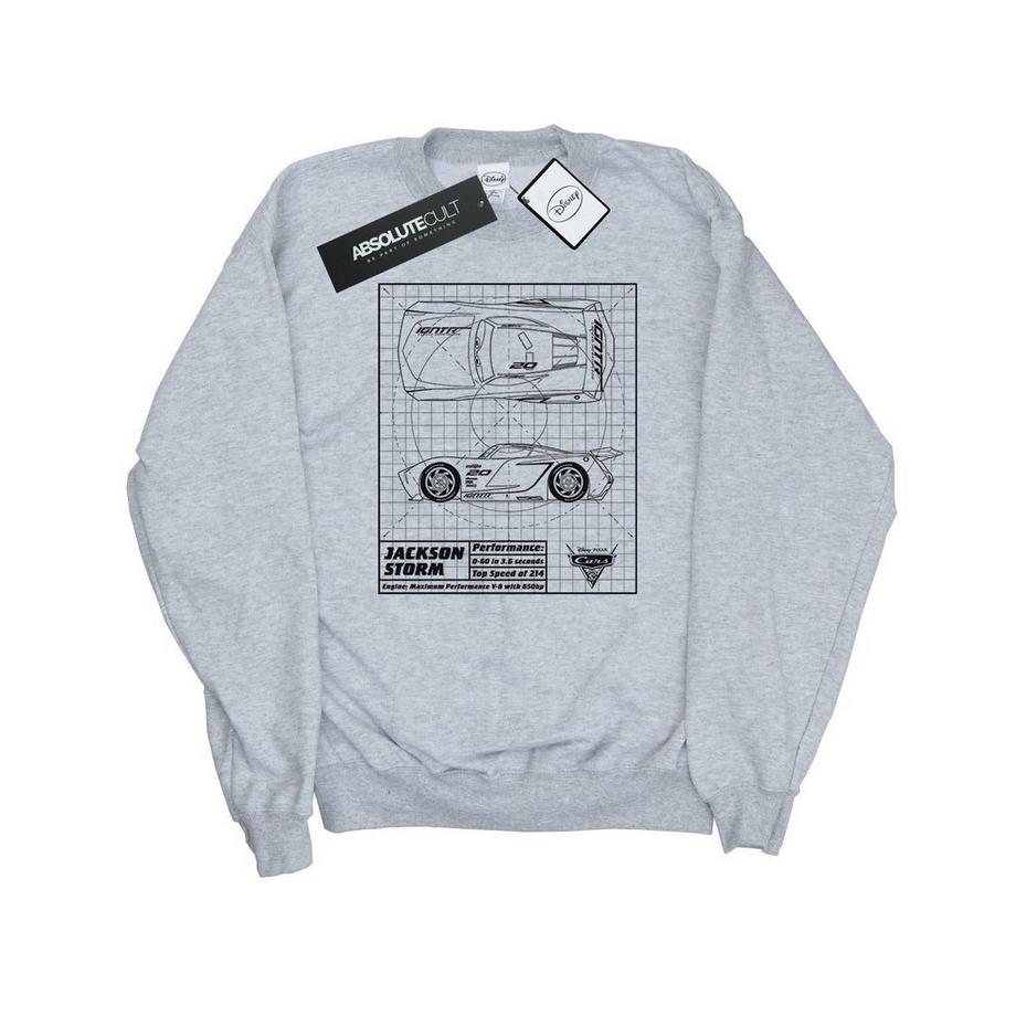 Disney Cars Jackson Storm Blueprint Sweatshirt  
